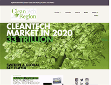 Tablet Screenshot of cleantechregion.com